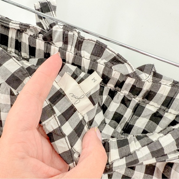 Joie High Waist Black and White Gingham Shorts - Picture 3 of 5